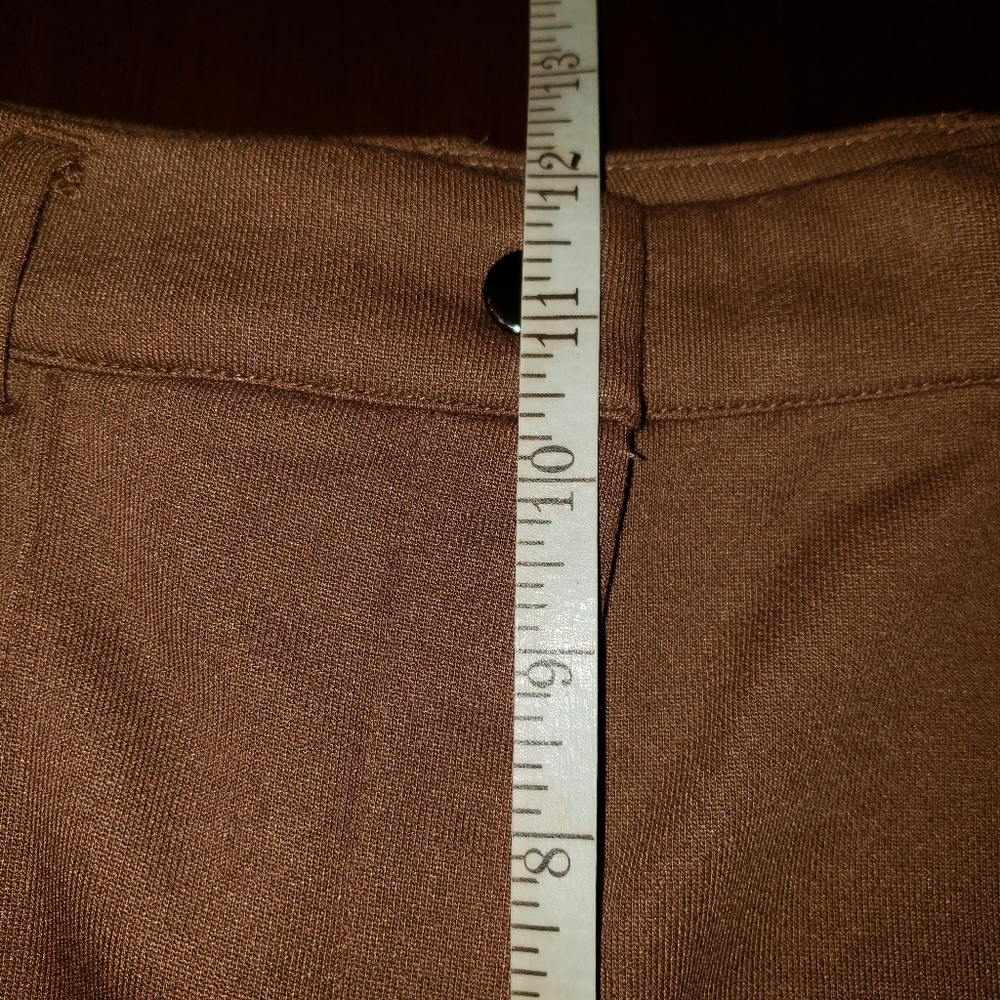 FOR LOVE & LEMONS Shannon Pants Camel Wide Leg Front Seam Knit Trousers Sz S - Picture 11 of 13
